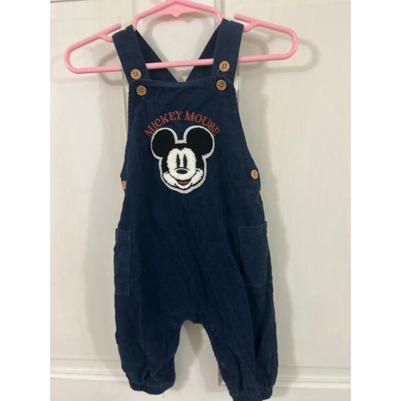 Disney Baby Mickey Mouse Corduroy Overalls 6 - 9 Months - Picture 1 of 6